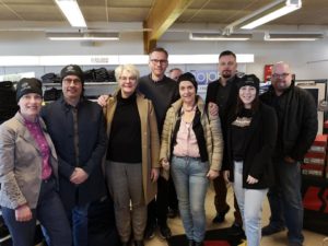 bild på de som var med vid företagsbesöket hos Lopus