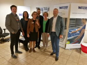 bild på de som var med vid företagsbesöket hos Weland Solutions